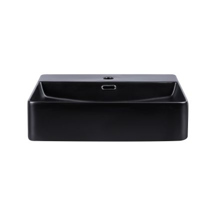 Раковина Qtap Nando LT 500х420х130 Matt black QT12116146AMB - 3