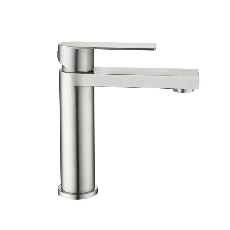 Змішувач для раковини низький Lidz Nexus 001F (k35) LDNEX001FNKS49184 Nickel - 4