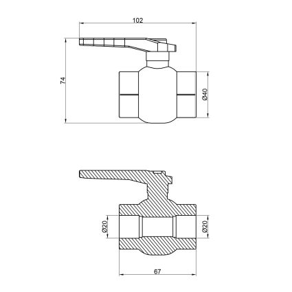 Кран кульовий PPR Thermo Alliance 20 - 2