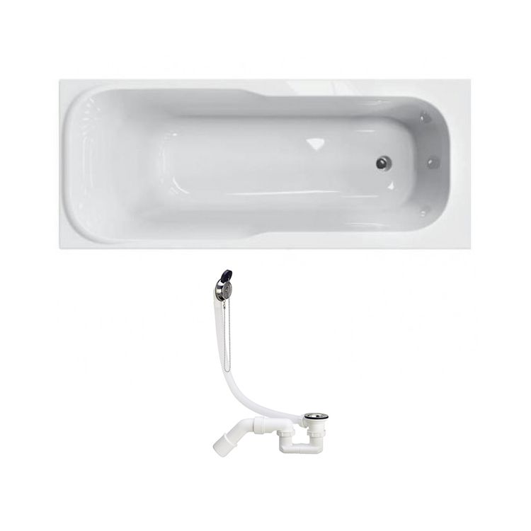 SENSA ванна прямоугольная 150*70 см + Сифон Viega Simplex для ванны - 1