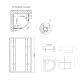 Душова кабіна напівкругла Lidz Latwa SC80x80 SAT HIGH FR 80х80 см + піддон з панеллю 80х80х41 KAPIELKA - 2