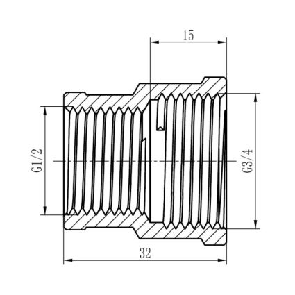 Муфта редукційна SD Forte 1/2&amp;quot;х3/4&amp;quot; ВВ - 2