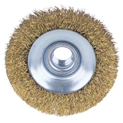 Щетка проволочная конусообразная Ø75мм М14×2мм (латунированная) Sigma (9016071) - 4