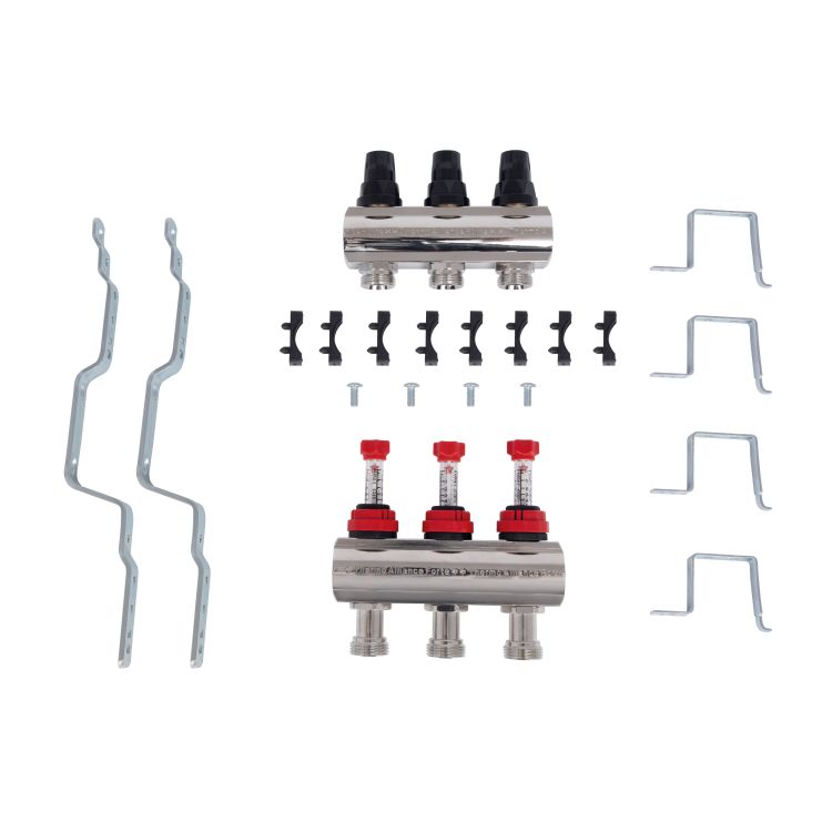 Коллектор с расходомерами SD Forte 1&amp;quot; на 3 выхода - 10