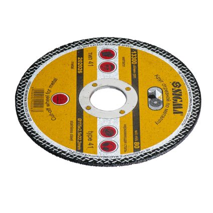 Круг відрізний по металу і нержавіючої сталі Ø115х2.5х22.2мм, 13300об/хв Sigma (1941261) - 5