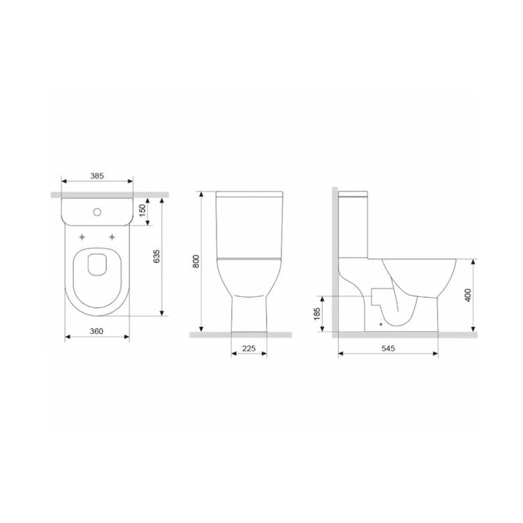 Унитаз-компакт б/ободка с сиденьем микролифт DX46C8600SC Luna AM/PM - 5