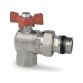 Кран кульовий Icma FAR. ROSSA 1/2&amp;quot; кутовий №362 - 1