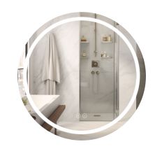 Дзеркало Qtap Mideya R1000 з LED-підсвічуванням Touch, з антизапотіванням, димером QTMIDR100049003