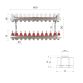Комплект: Thermo Alliance Standart Колектор латунний з витратомірами 1&amp;quot;х12 SD235W12 + SD Євроконус 3/4''х16×2 SD346 - 2