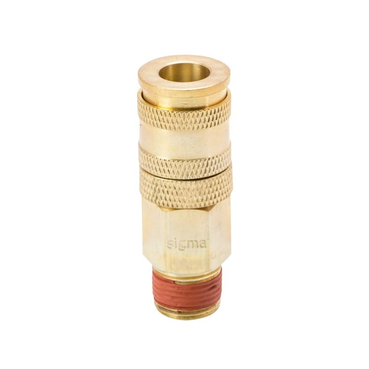 Соединение быстросъемное усиленное с фиксатором 3/8&amp;quot; (латунь) Sigma (7021621) - 1