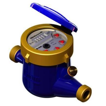 Лічильник холодної води ду15(1/2&amp;quot;) &amp;quot;ГРОСС&amp;quot; MNK С (мокрохід) гор.монт клас С з монт. к-т арт.0781 - 1