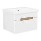PUERTA комплект меблів 60см білий: тумба підвісна, 1 ящик + умивальник накладний арт 13-16-016 - 1