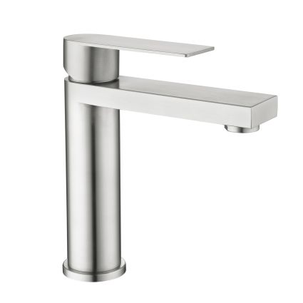 Змішувач для раковини низький Lidz Nexus 001F (k35) LDNEX001FNKS49184 Nickel - 1