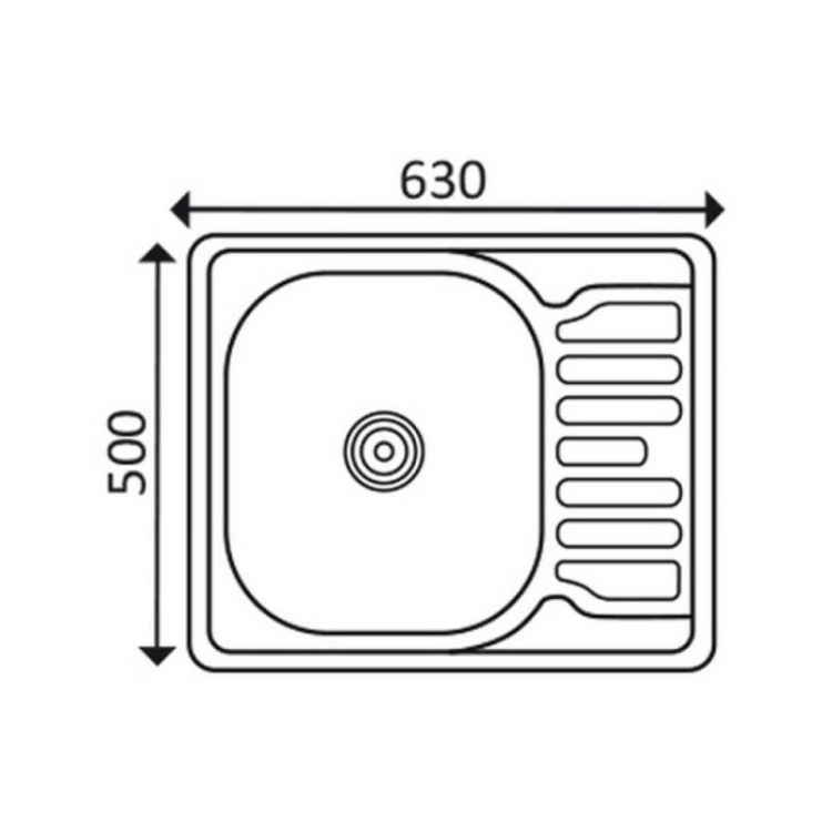 Кухонна мийка Imperial 6350 Satin (IMP6350SAT) - 2