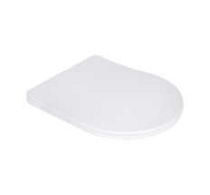 Сидіння для унітаза Qtap  (Robin 490) 425x363x50 мм, Matt Black, з мікроліфтом Slim Duroplast, Quick Release QTSC179MB48676