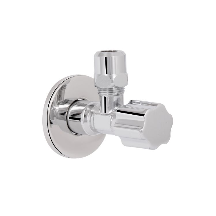 Кран кутовий Thermo Alliance Forte 1/2&amp;quot;Зх3/8&amp;quot;З з перехідником M10, хром TAF341W159 - 6