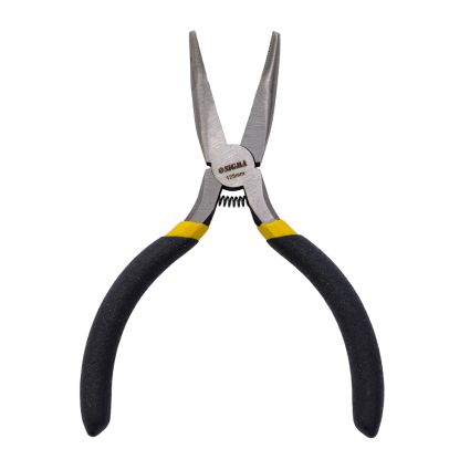 Длинногубцы изогнутые 125мм обрезиненные рукоятки Mini SIGMA (4356311) - 3