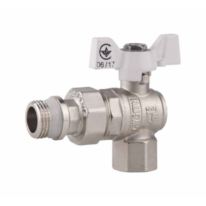 Кран кульовий &amp;quot;Американка&amp;quot; SD Forte 1/2&amp;quot; з антипротечкой кутовий - 1