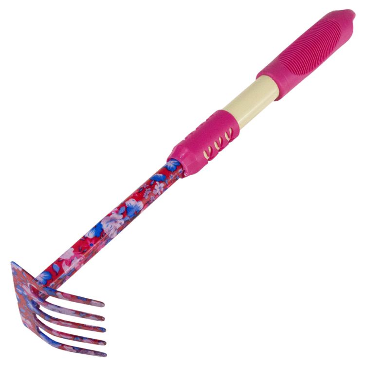 Грабли 5-ти зубые (pink) (TPR) FLORA (5043154) - 3