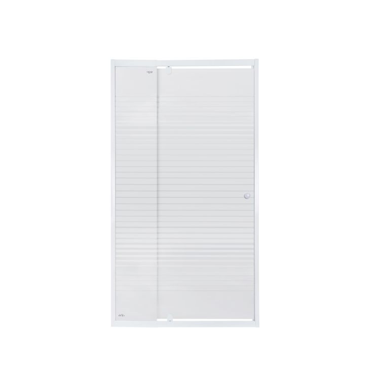 Душевая дверь в нишу Qtap Pisces WHI209-1.CP5 90-100x185 см, стекло Pattern 5 мм - 1