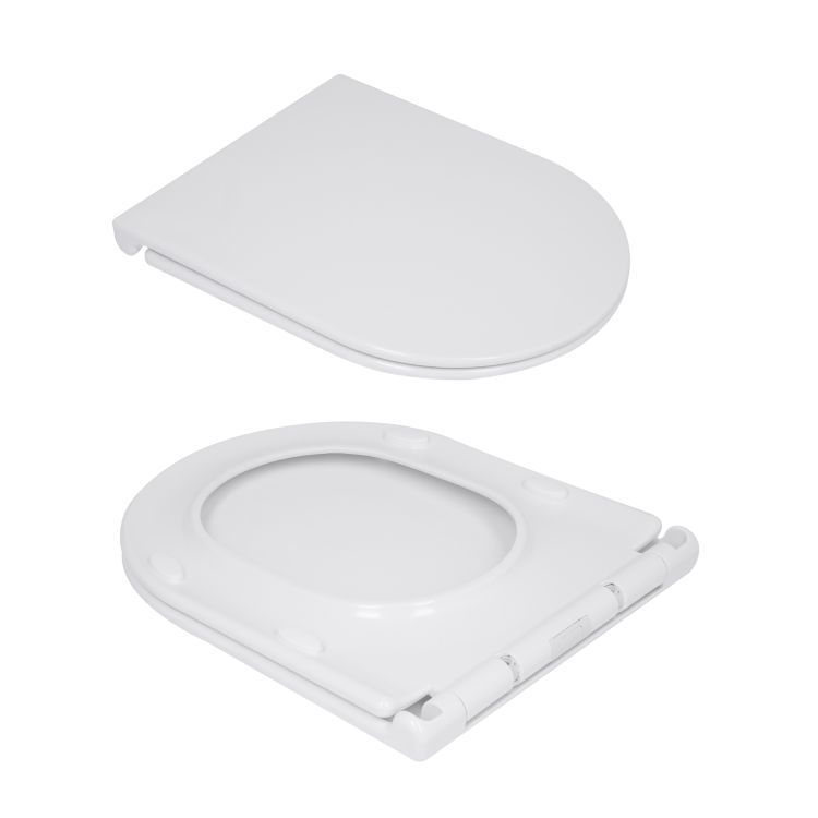 Унитаз напольный Qtap Presto безобідковий з сідінням Soft-close QTPRE27W51022 - 8