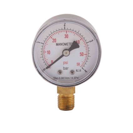 Манометр SD Plus 50мм 1/4&amp;quot;, нижнее подключение 4 бар SD1704B - 1