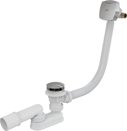 А508КМ Сифон д\ванны click-clack с напуском через перелив ALCA PLAST - 1