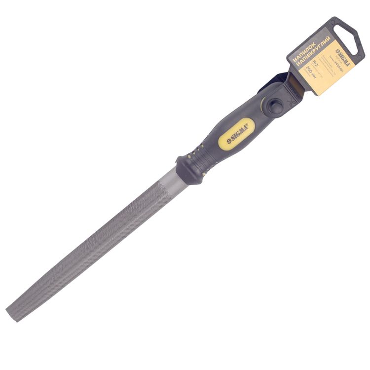 Напильник полукруглый 200мм №2 двухкомпонентная рукоятка SIGMA (4406481) - 1