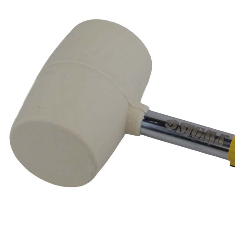 Киянка резиновая белая 225г металлическая обрезиненная рукоятка SIGMA (4317401) - 3