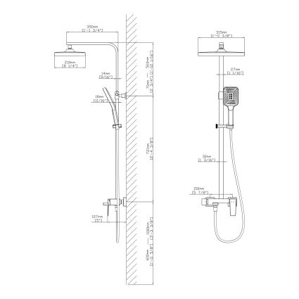 Душова система Qtap Gemini 51103KNC - 2