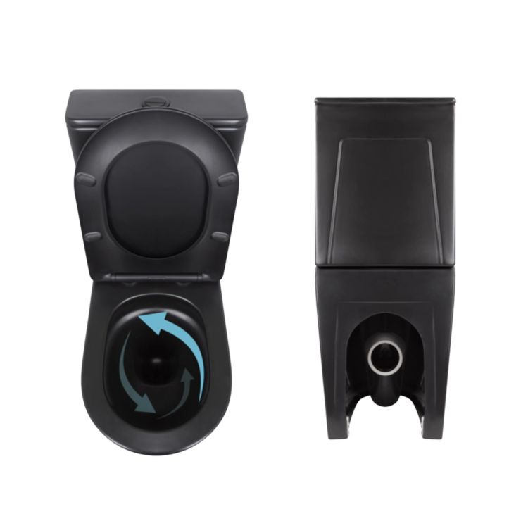 Акційний набір: Унітаз напольний Robin Ultra Quiet QT13226083AMB 660x360x855 Black + Біде напольне Robin QT13442141CMB 565x360x405 Black - 5