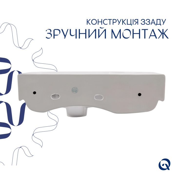 Раковина Qtap Tern 450х250х158 White QT1711H02LW - 5