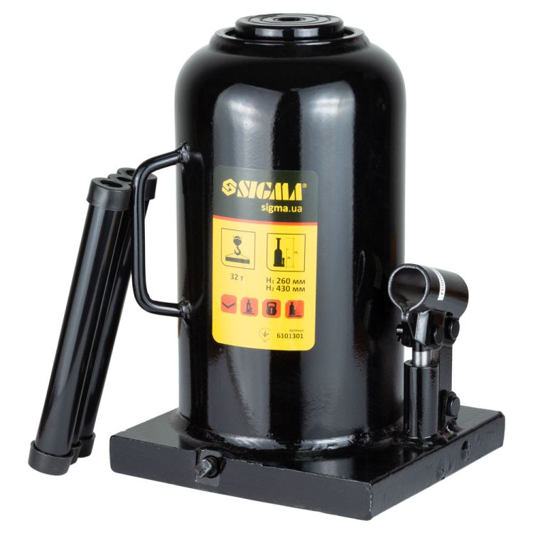 Домкрат гидравлический бутылочный Sigma 30т H 285-465мм (6101301) - 1