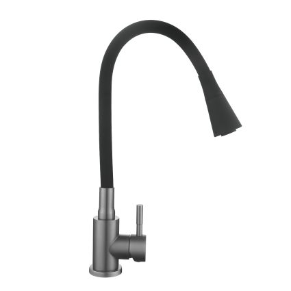 Змішувач для кухні Lidz Aria 015F31 (k35) з гнучким виливом LDARI015F31BGRP49566 Graphite/Black - 3