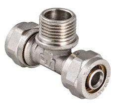 Тройник металлопл 16*1/2*16в HLV