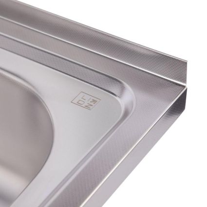 Кухонная мойка Lidz 6050-R Decor 0,6 мм (LIDZ6050R06DEC) - 4