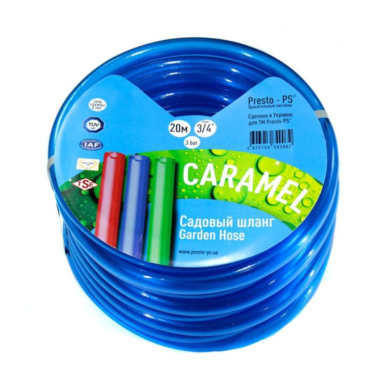 Шланг поливочный Presto-PS силикон садовый Caramel (синий) диаметр 3/4 дюйма, длина 50 м (CAR B-3/4 50) - 1