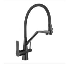 Змішувач д/кухонної мийки F4374-6 з фільтром гайка чорний Frap