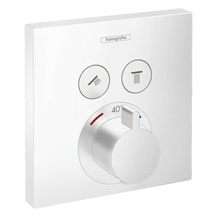 ShowerSelect Термостат для 2х потребителей, скрытого монтажа, цвет матовый белый - 1