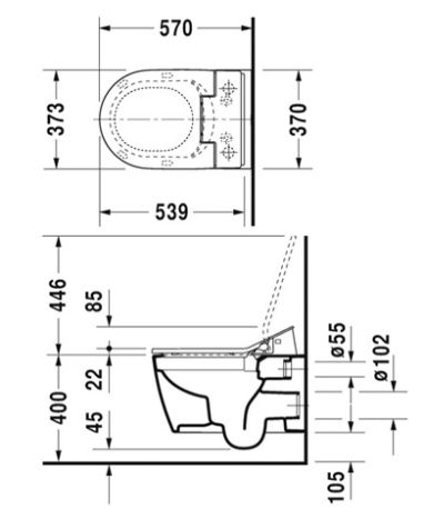 ME BY STARCK унітаз підвісний для сидіння Sensowash, rectangular - 3