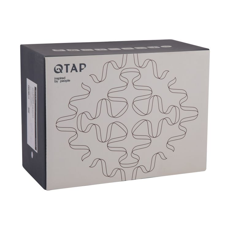 Змішувач для ванни Gemini (з душовим гарнітуром) QTGEM259CRW45683 Chrome/White Qtap - 7