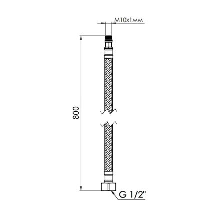 SD FORTE Шланг для води, NYLON М10*80 см (пара) SF390W80 - 2