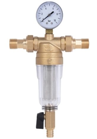 Фильтр самопромывной 1/2&amp;quot; Standart с манометром, с пластиковой колбой TAS128W15 Thermo Alliance - 1