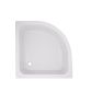 Душова кабіна Latwa SC90x90.SAT.MID.FR полукругла, скло Frost 4 мм + Душовий піддон KAPIELKA ST90x90x26, з панеллю Lidz - 9