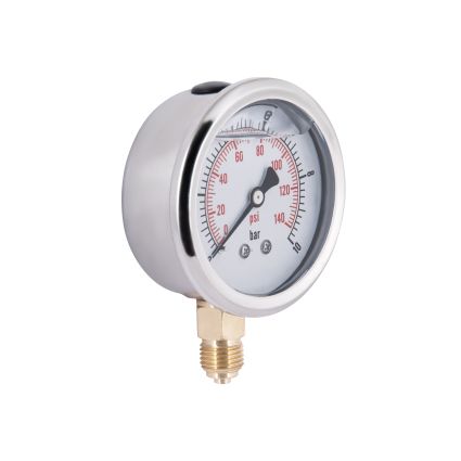 Манометр із гліцерином Thermo Alliancе Forte 10 бар, 1/4&amp;quot;З, нижнє підключення TAF170G10B - 4