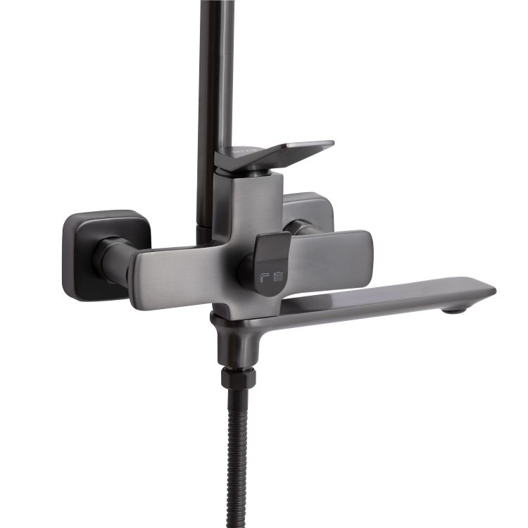 Душова система універсальна Qtap Presto на три споживача (з виливом) QTPRE111GRP45585 Graphite - 4