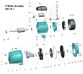 Насос центробежный самовсасывающий Aquatica 775383 0.6кВт Hmax 45м Qmax 45л/мин Leo 3.0 - 4
