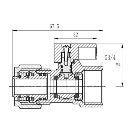 Кран металлопл 20*3/4в SF264W20 SD Fortе - 2