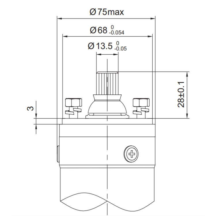 Насос відцентровий 1.3 кВт H 164(124)м Q 45(30)л/хв Ø80мм mid DONGYIN (778106) - 2