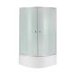 Душова кабіна напівкругла Lidz Latwa SC80x80 SAT HIGH FR 80х80 см + піддон з панеллю 80х80х41 KAPIELKA - 1